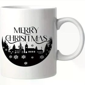 Merry Christmas 11oz Ceramic Coffee Mug - Humorous & Durable, Microwave Safe, Perfect