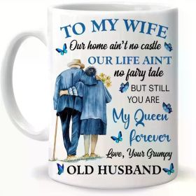 11oz Ceramic Coffee Mug, Romantic Graphic Love Message, Hand Wash Only, Microwave Safe,