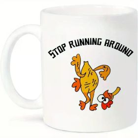 Versatile 11 Oz White Ceramic Coffee Mug - Microwave Safe, Hand ;S And More